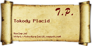 Tokody Placid névjegykártya